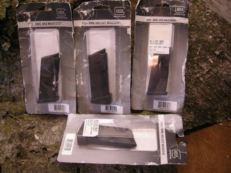 lot 181 image: 4 Glock G43 9mm Magazines