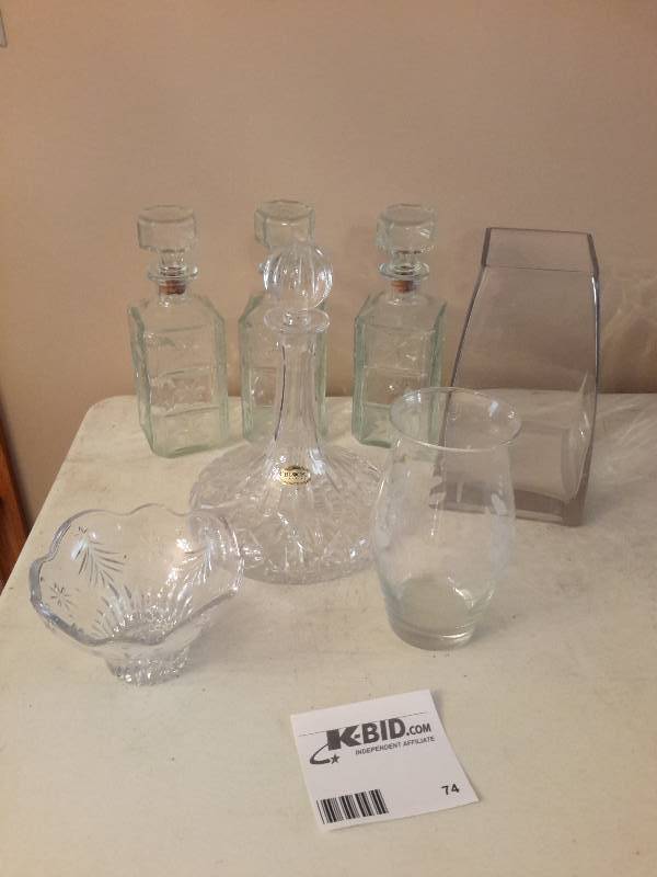 lot 74 image: Various Glass Containers and Vases