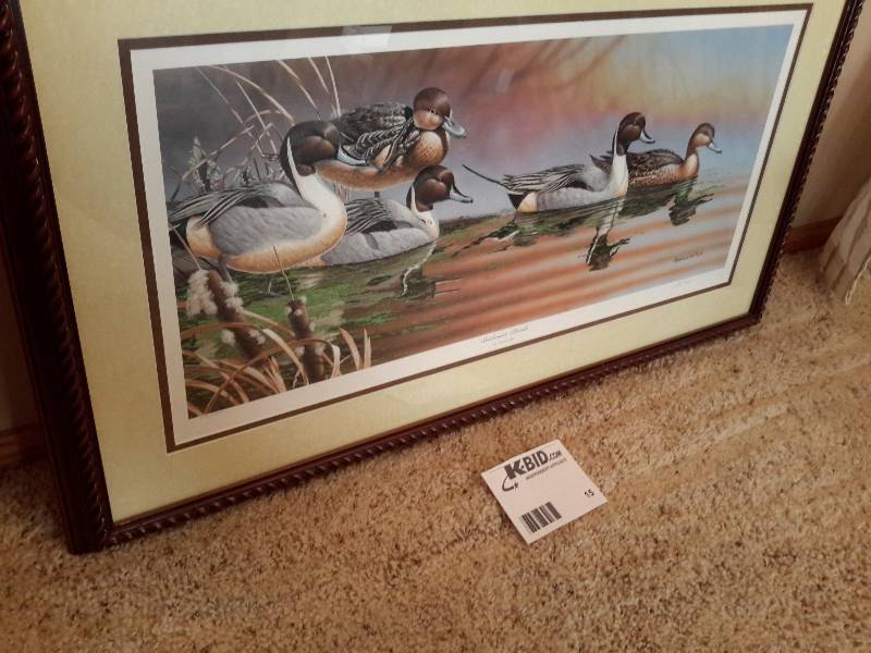 lot 15 image: Backwater Pintails by Gerald W. Putt