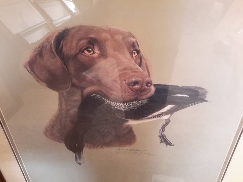 lot 18 image: Les Anderson JR Print of a Hunting Dog