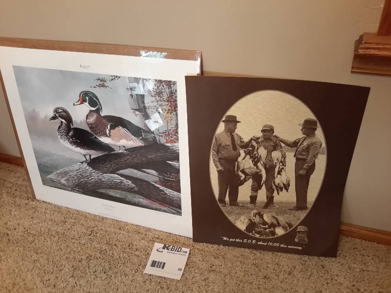 lot 35 image: 2 Great Prints for Hanging