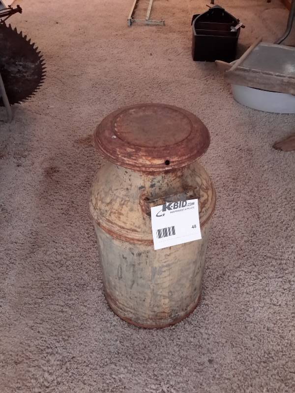 lot 48 image: Antique Cream Can