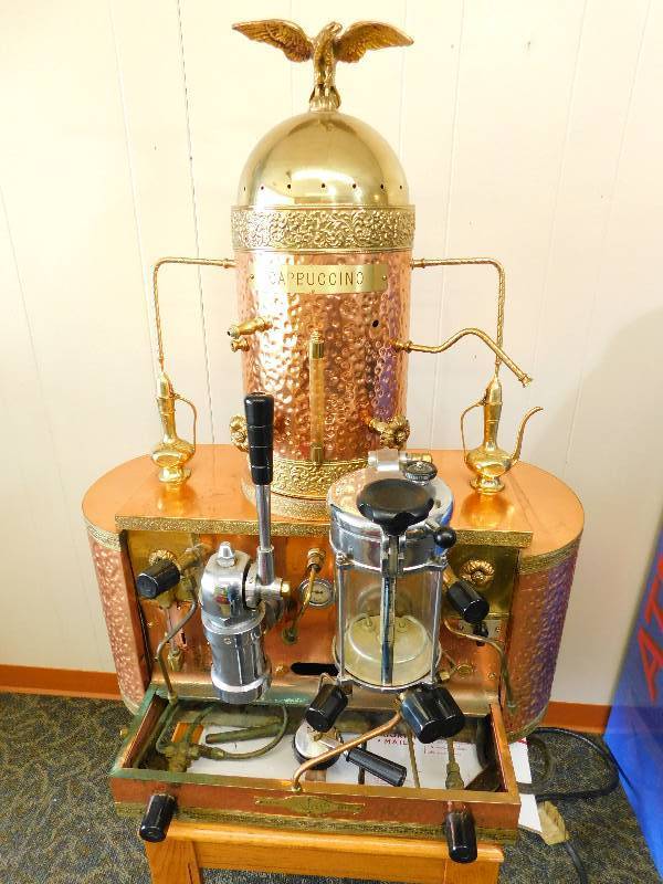 Vintage Copper and Brass Cappuccino Machine | Antiques, Bar Supplies ...