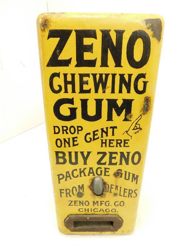 lot 21 image: Porcelain Zeno Chewing Gum Machine