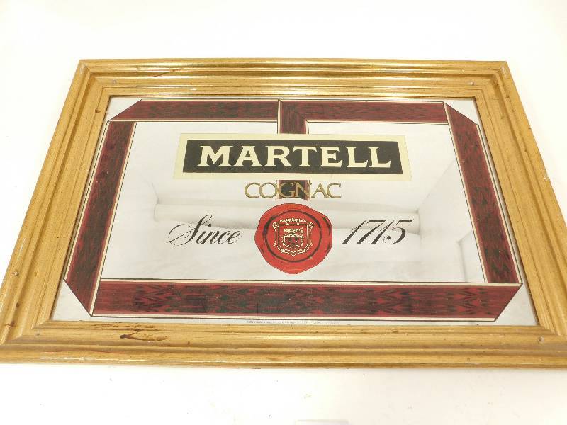lot 37 image: Framed Martell Cognac-- Since 1775-- Advertising Picture
