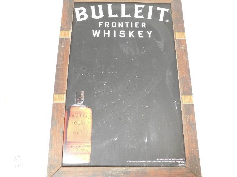 lot 41 image: Bulleit Frontier Whiskey Chalkboard Specials Sign
