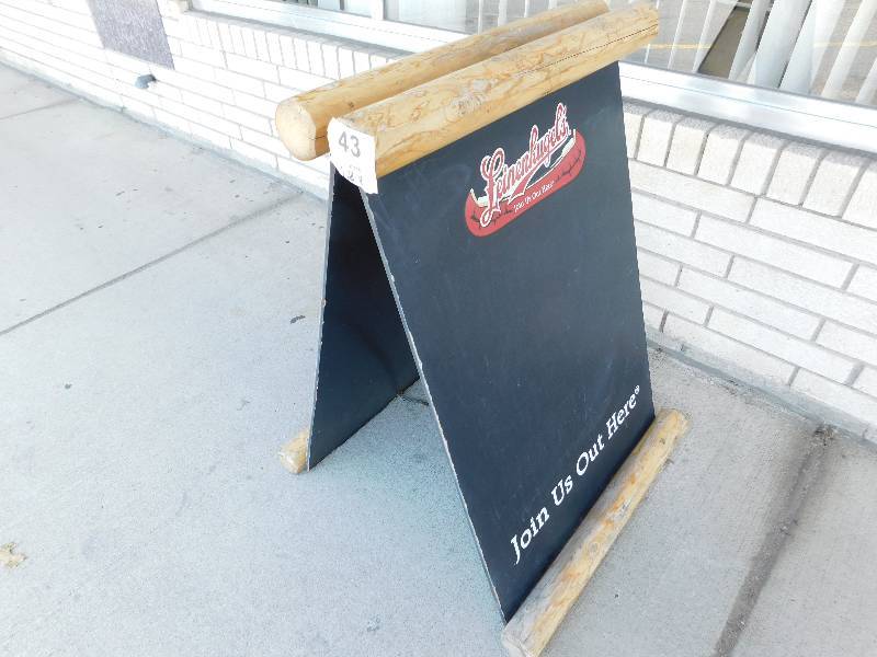 lot 43 image: Leinenkugels Tripod Advertising Sign For Specialty Items Or Activities