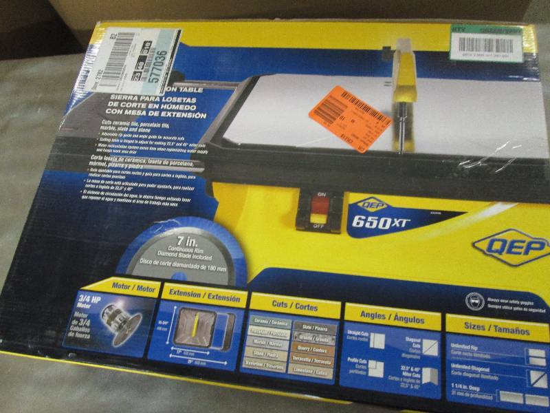 lot 9 image: QEP 650XT 34 HP Wet Tile Saw with ...