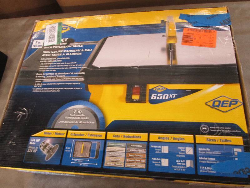 lot 10 image: QEP 650XT 34 HP Wet Tile Saw with ...
