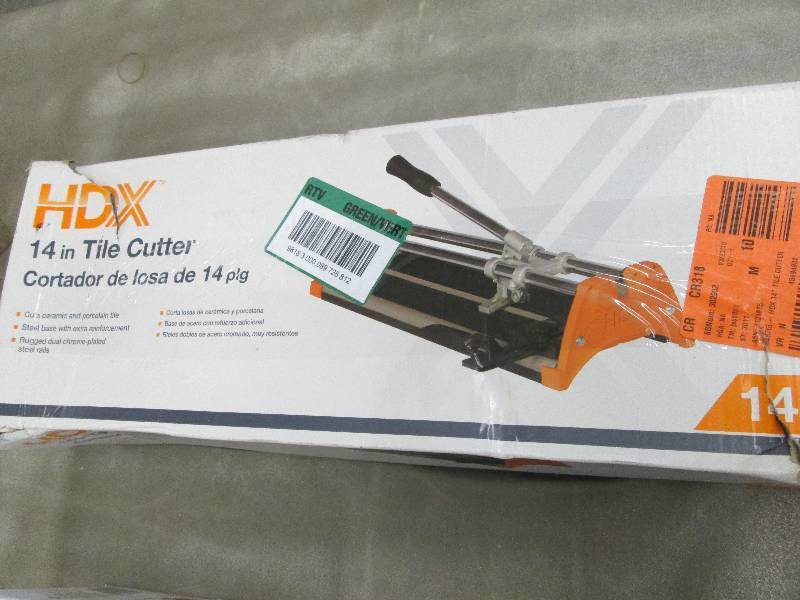 lot 350 image: HDX 14 in. Rip Ceramic Tile Cutter ...