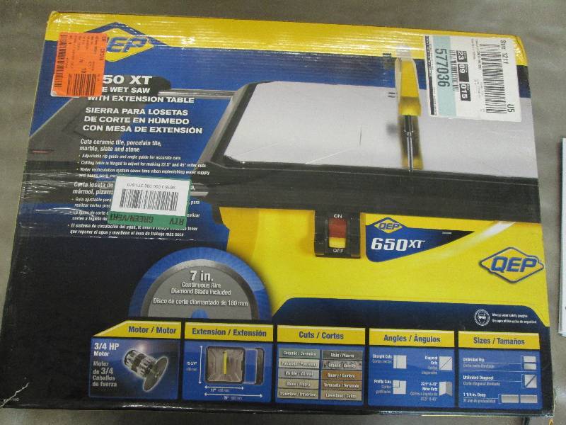 lot 11 image: QEP 650XT 34 HP Wet Tile Saw with ...