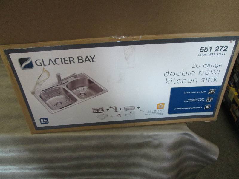 lot 33 image: Glacier Bay Drop-In Stainless Steel...
