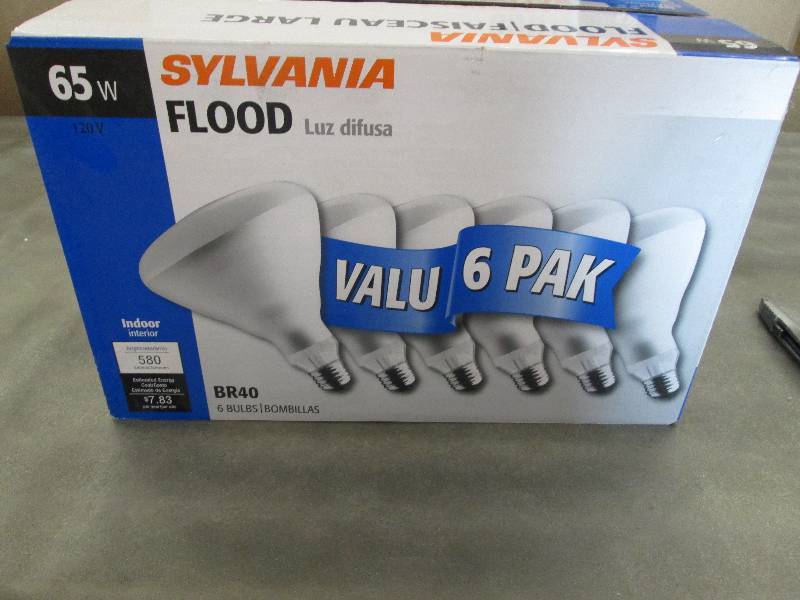 lot 54 image: 6 Pack Sylvania 65W Flood Light Sof...