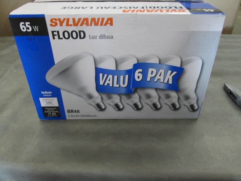 lot 56 image: 6 Pack Sylvania 65W Flood Light Sof...
