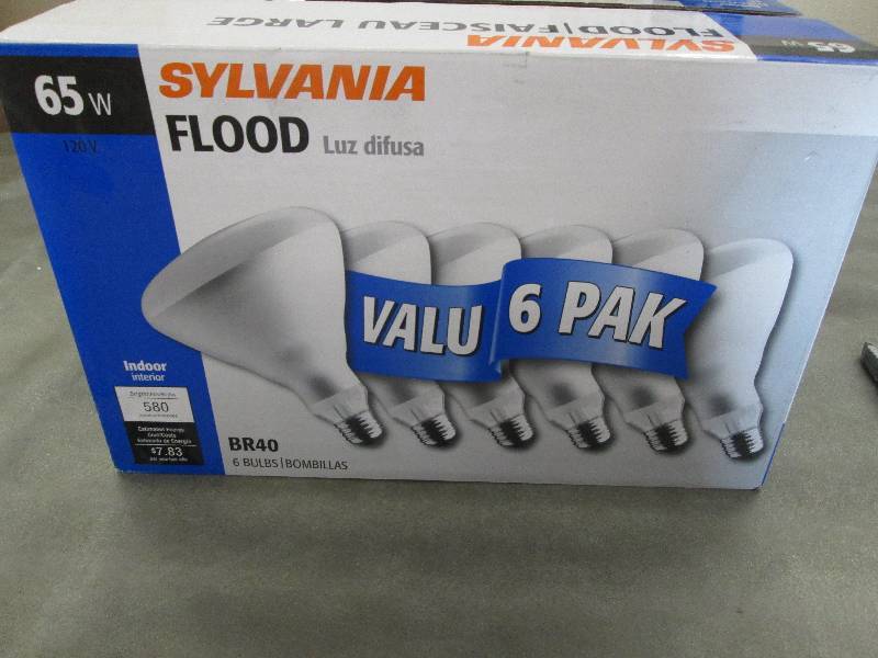 lot 57 image: 6 Pack Sylvania 65W Flood Light Sof...