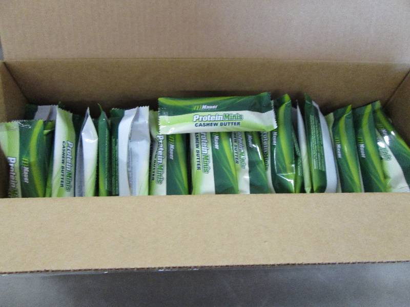 lot 95 image: Case of Mauer Protein Bars Minis Ca...