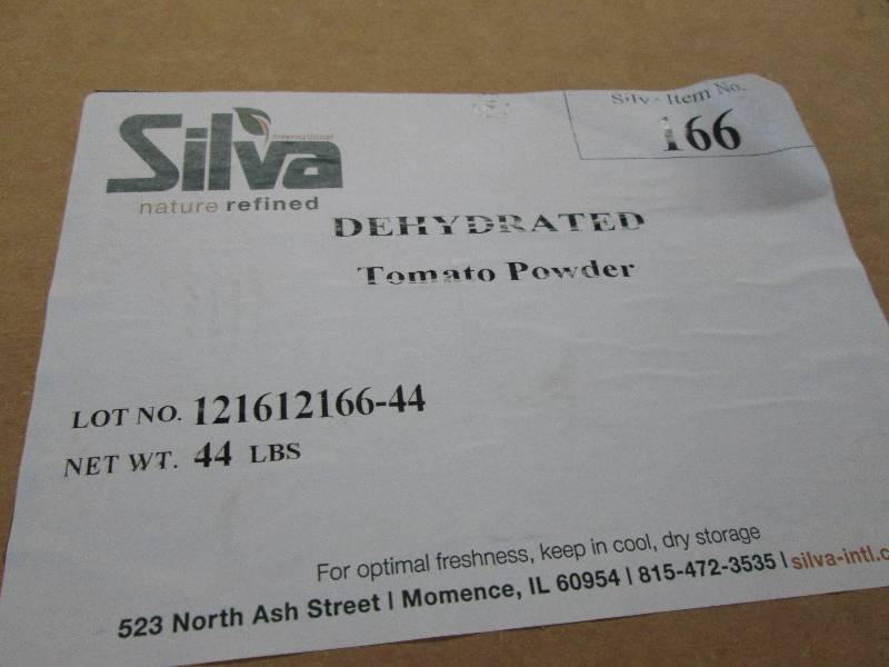 lot 111 image: Case of 44 lb Silva Dehydrated Toma...