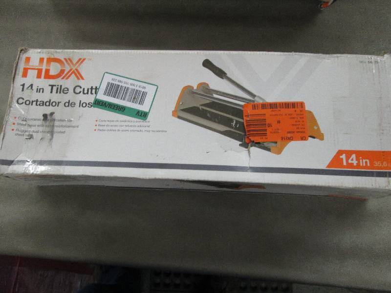 lot 147 image: HDX 14 in. Rip Ceramic Tile Cutter ...