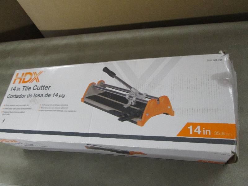 lot 148 image: HDX 14 in. Rip Ceramic Tile Cutter ...