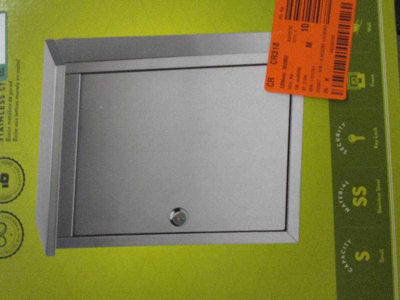 lot 152 image: Regent Wall Mount Locking Mailbox o...