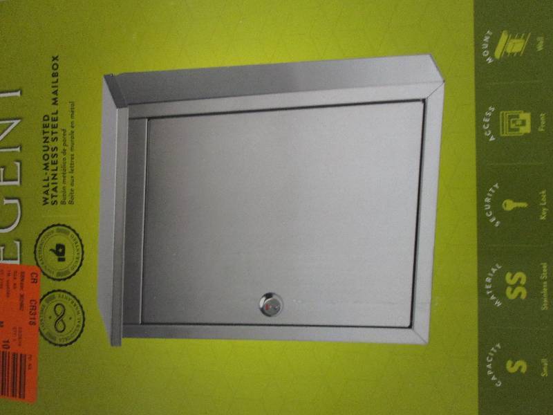 lot 153 image: Regent Wall Mount Locking Mailbox o...