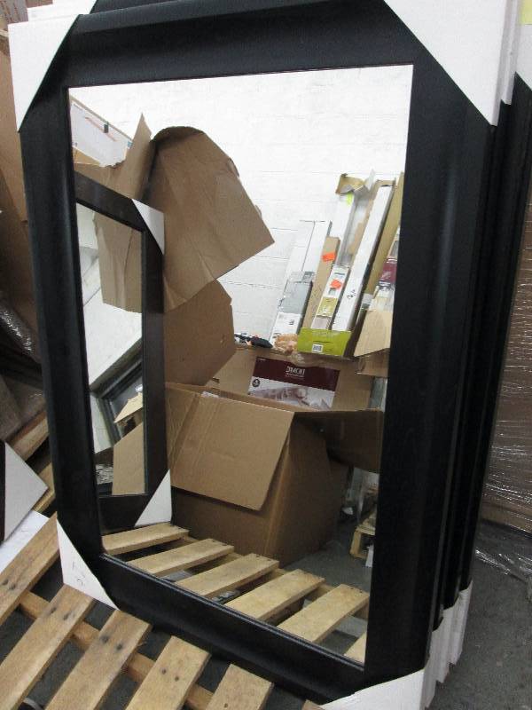 lot 166 image: 30 x 42 inch Dark Expresso Wall Mir...