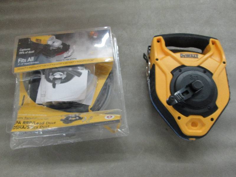lot 180 image: Dust Shroud Pro , Dewalt Chalk Line...