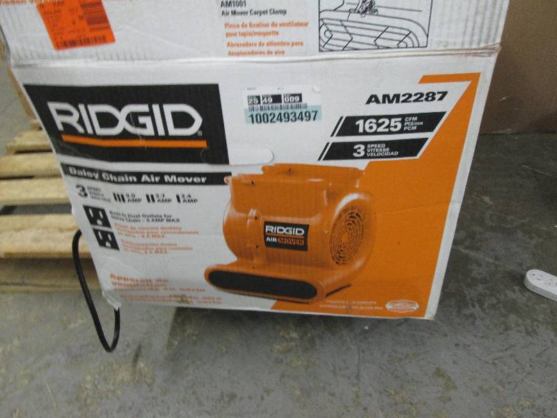 lot 202 image: Ridgid 1625 CFM Blower Fan Air Move...