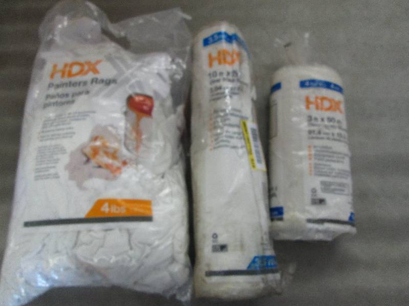 lot 223 image: Painting Rags, 2 Rolls of Plastic S...