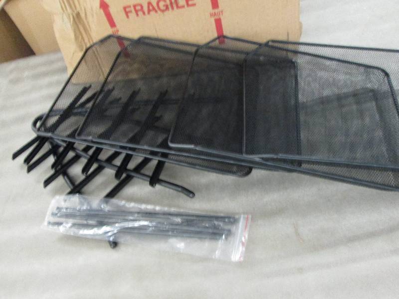lot 267 image: 4 Level Mesh Paper Tray assembly re...