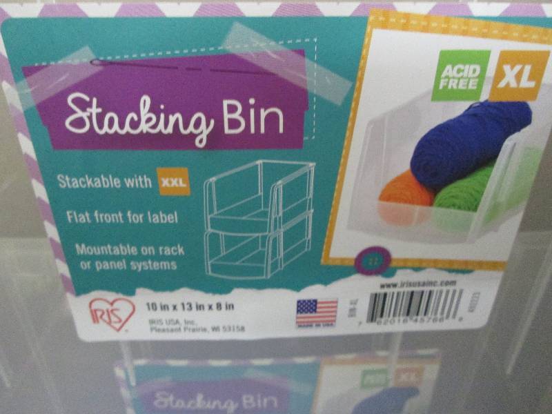 lot 272 image: Lot of 6 IRIS Stacking Storage Bins...