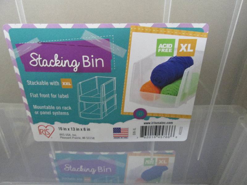 lot 273 image: Lot of 6 IRIS Stacking Storage Bins...
