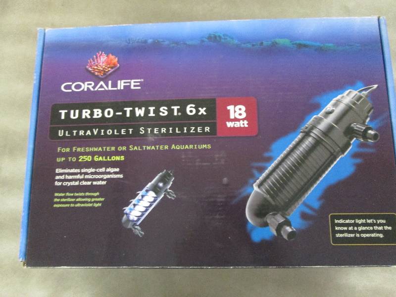 lot 287 image: Coralife Turbo-Twist 6x Ultraviolet...