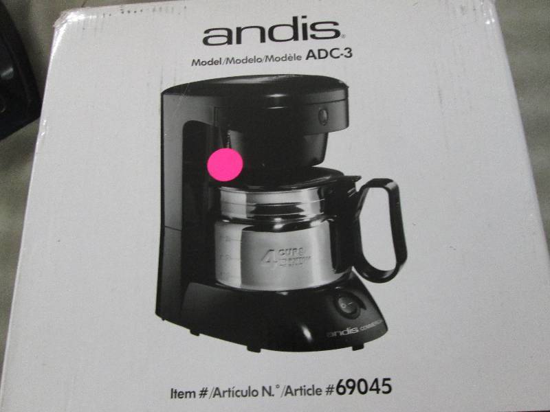 lot 297 image: Andis 4-Cup Coffeemaker with Auto S...