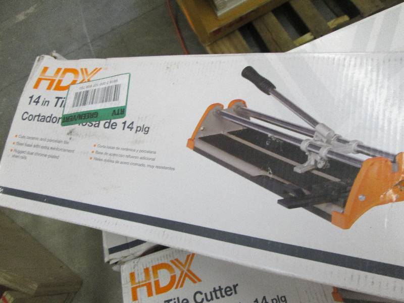lot 348 image: HDX 14 in. Rip Ceramic Tile Cutter ...