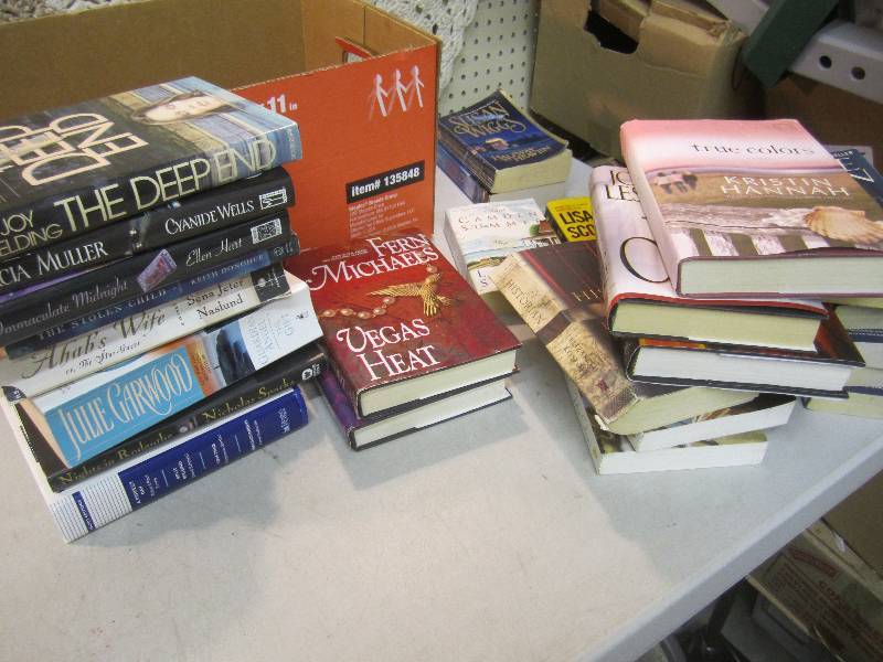 lot 14 image: Box Full of Books Mix of Hard and S...