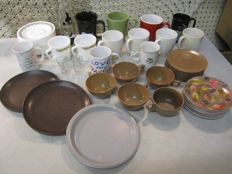 lot 29 image: Lot of Plates, Cups Etc. See photos...