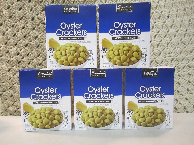 lot 53 image: 5 Boxes of Oyster Crackers Parmesan...