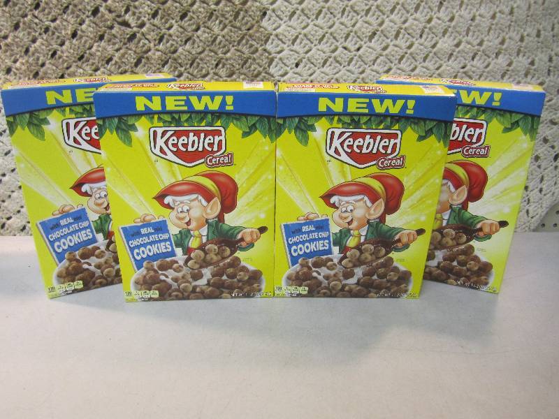 lot 55 image: 4 Boxes of Keebler Cereal with Choc...