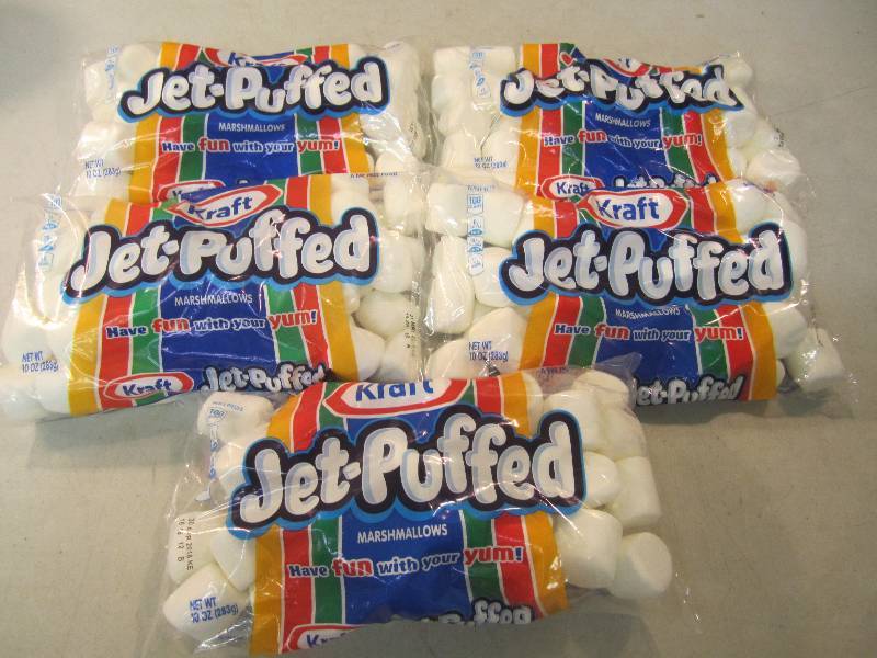 lot 58 image: 5 Bags of Kraft Jet-Puffed Marshmal...