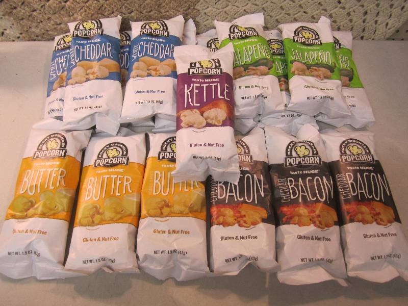 lot 79 image: 17 Bags of Mixed Flavored Popcorn B...
