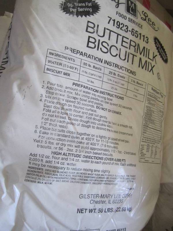 lot 93 image: 2 Bags of Buttermilk Biscuit Mix 50...