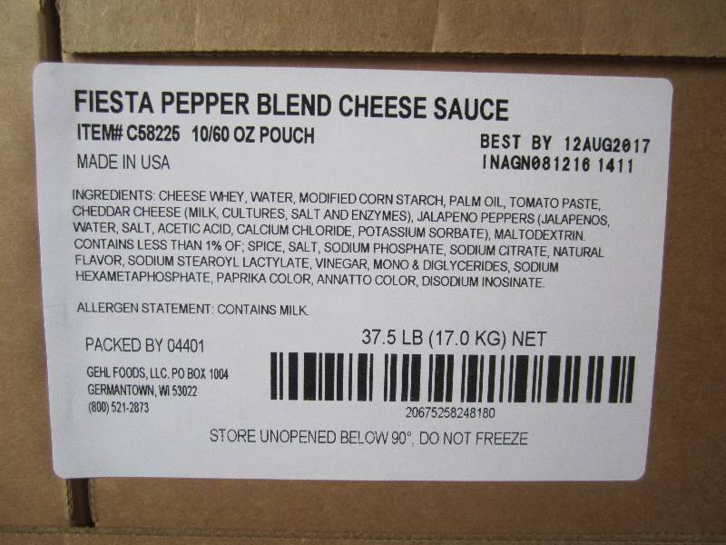 lot 100 image: 2 Cases of Fiesta Pepper Blend Chee...