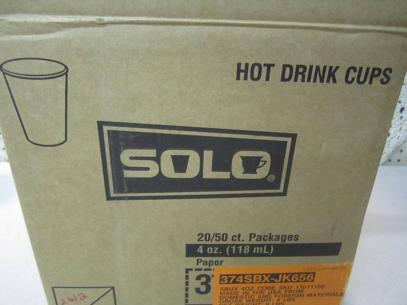 lot 119 image: Case of 1000 Solo 4 ounce Hot Drink...