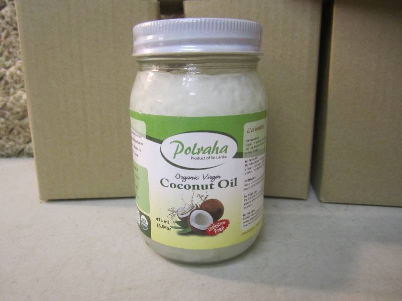 lot 195 image: 5 Jars of Organic Virgin Coconut Oi...