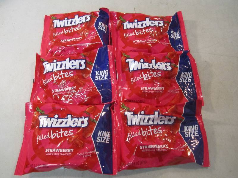 lot 217 image: 6 Bags of Twizzlers Filled Bites St...