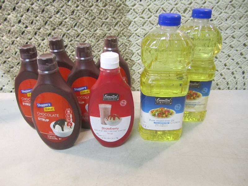 lot 221 image: Mixed Lot of Chocolate Syrup, Straw...