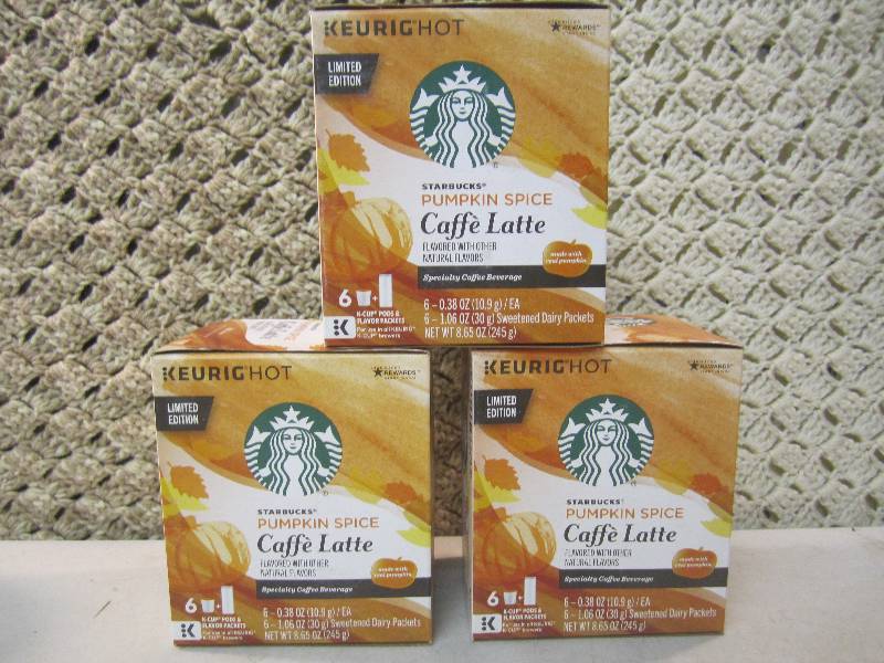 lot 244 image: 3 Boxes Keurig Hot Starbucks Pumpki...