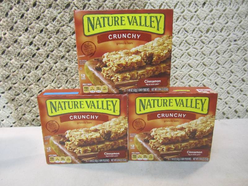 lot 245 image: 3 Boxes Nature Valley Crunchy Cinna...
