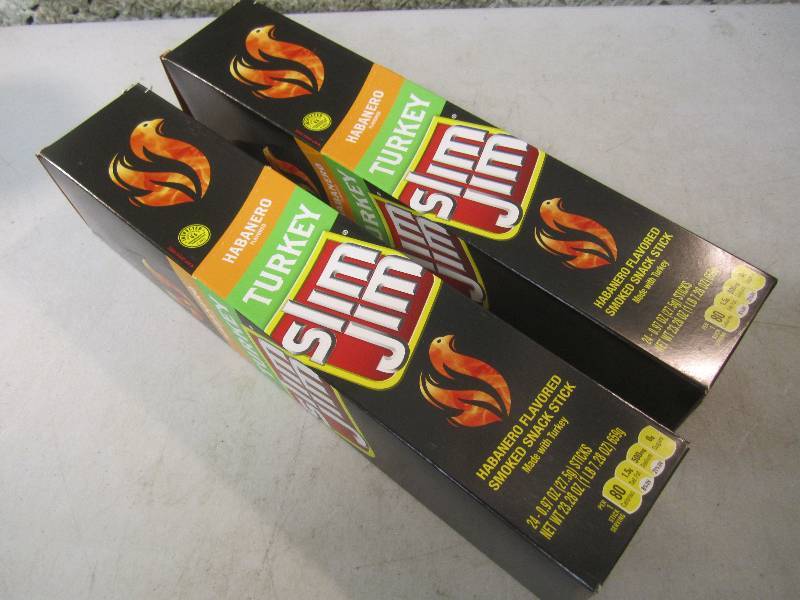 lot 254 image: 2 Box of 24 each Slim Jim Snack Sti...